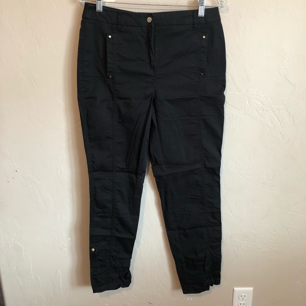 Chico’s Black Luxe Utility Convertible Ankle Pants - Picture 2 of 12
